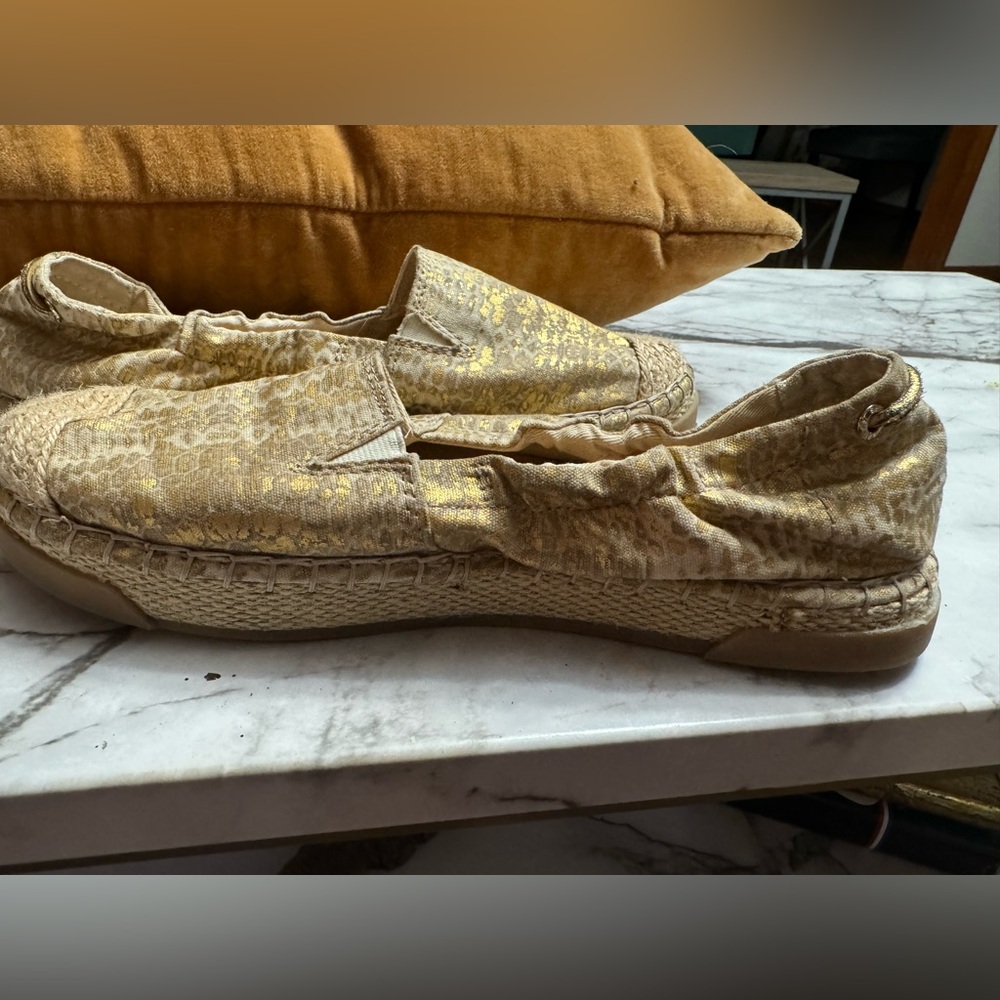 Speedy Top-Sider Python And Gold Leaf Espadrilles… - image 3